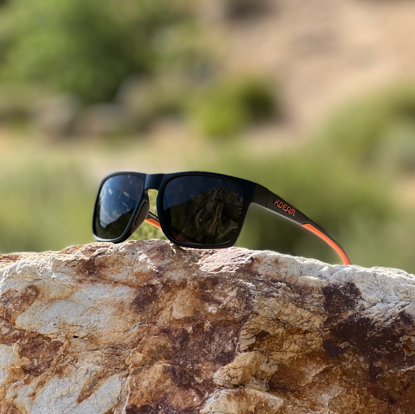 Rock Canyon (Black frame/Red accents) - Polarized Sunglasses