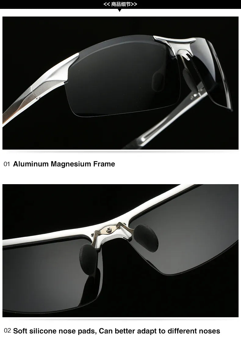 Elite (Silver/Black)- Polarized Sunglasses